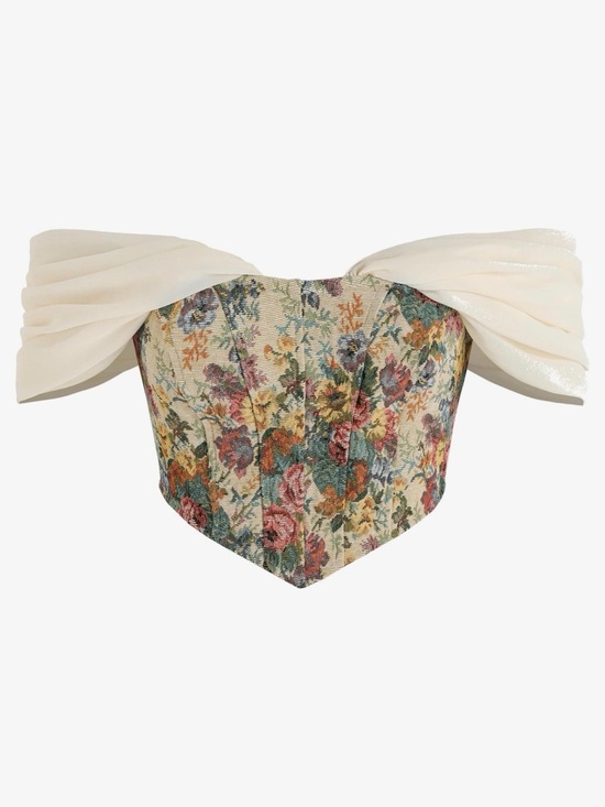 Cider Tops - Cider Floral Off Shoulder Corset Top Women’s Size Large NWT